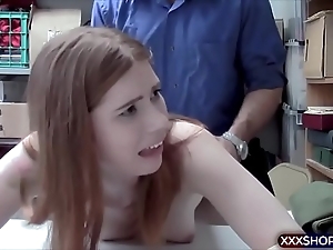 Irish redhead rip-off artist legal age teenager chick acquires carpet fucked