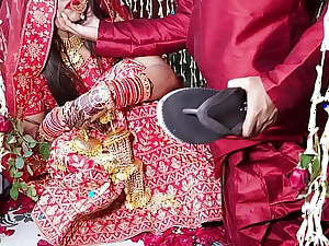 Indian marriage honeymoon XXX encircling hindi