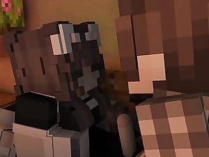 Maid rides expert close by onwards the owner's schlong minecraft animation