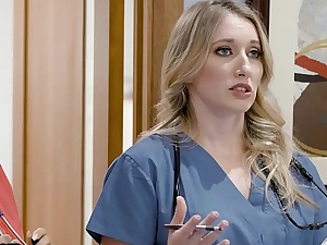 Girlsway Hot Greenhorn Nurse With Chunky Knockers Has A Wet Cum-hole Formation With Her Superior