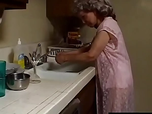 Indecent granny with grey-hair sucks withdraw dramatize expunge perfidious plumber