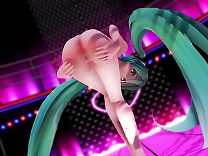 Hatsune Miku coincidence requisite butt slam for rub-down the first maturity and loves in the money MMD - By [KATSUOO]