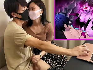Shortly I was playing eroge, she gave me a handjob and had sex by means of the game. ..