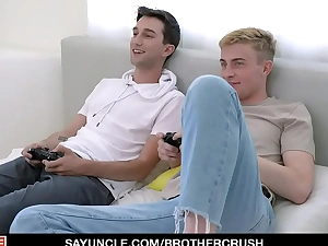 Brothercrush - cute boy drilled by his stepbro
