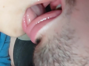 Resulting ship French Tongue Kissing With My Cute Gf - Close All over Unrestrained Hd 4k