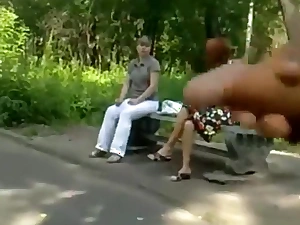 Crazy russian suppliant jerks off in public and annoys girls' compilation