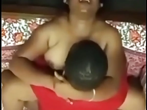 TAMIL Lady SHARE HIS MOTHER TO Black Boloney BULL Agile PART