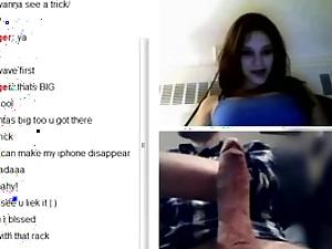 Mating sweet Omegle beauties shows boobs