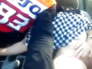 Hijab Indonesian BJ and Girl Fingering all round Car