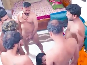 Desi Indian Bhabhi can take all Cocks -Everyone lined up and fucks Starsudipa ( Full GangBang )